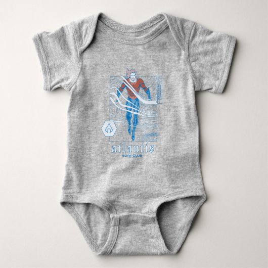Aquaman - Atlantis Surf Club Baby Strampler (Vorderseite)