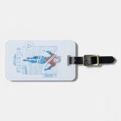 Aquaman - Atlantis Surf Club Gepäckanhänger (Vorderseite horizontal)