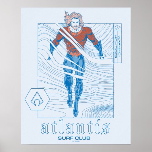 Aquaman - Atlantis Surf Club Poster (Vorne)