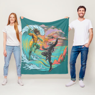 Aquaman & Black Manta Gezeitenwelle Fleecedecke