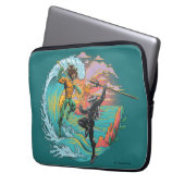 Aquaman & Black Manta Gezeitenwelle Laptopschutzhülle (Vorderseite Links)