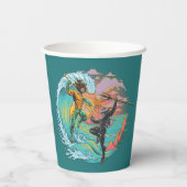 Aquaman & Black Manta Gezeitenwelle Pappbecher (Rückseite)