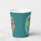 Aquaman & Black Manta Gezeitenwelle Pappbecher (Rechts)