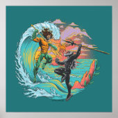 Aquaman & Black Manta Gezeitenwelle Poster (Vorne)