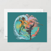 Aquaman & Black Manta Gezeitenwelle Postkarte (Vorne/Hinten)