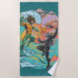 Aquaman & Black Manta Gezeitenwelle Strandtuch