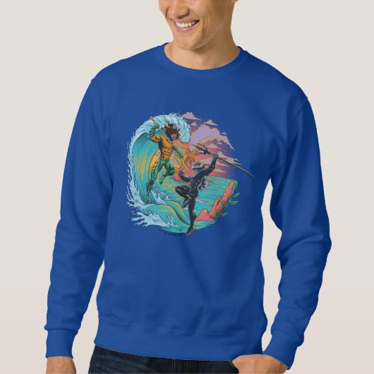 Aquaman & Black Manta Gezeitenwelle Sweatshirt (Vorderseite)