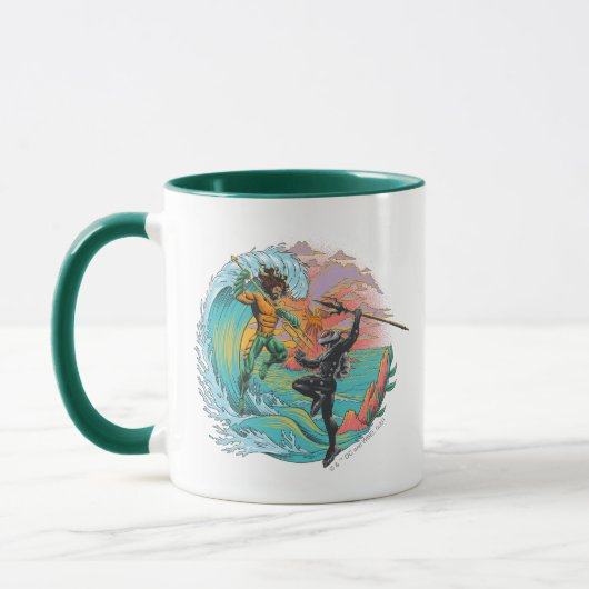 Aquaman & Black Manta Gezeitenwelle Tasse (Links)