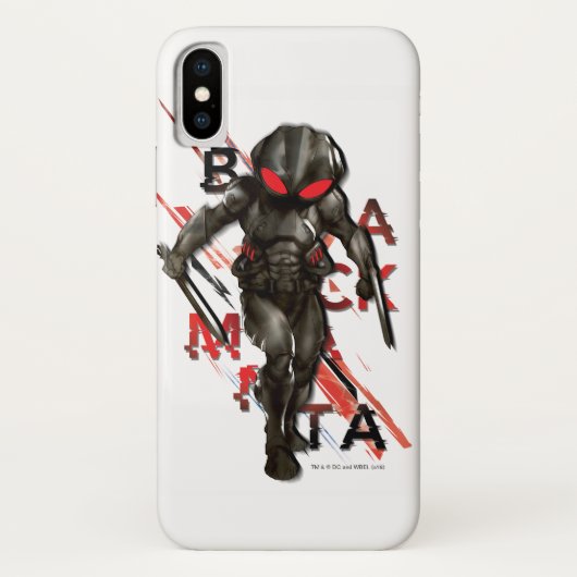 Aquaman | Black Manta Scattered Typografy Graphic Case-Mate iPhone Hülle (Rückseite)