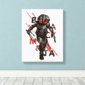 Aquaman | Black Manta Scattered Typografy Graphic Leinwanddruck (Insitu (Holzboden))