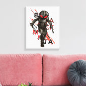 Aquaman | Black Manta Scattered Typografy Graphic Leinwanddruck (Insitu (Wohnzimmer))