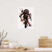 Aquaman | Black Manta Scattered Typografy Graphic Poster (Küche)