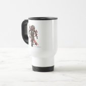 Aquaman | Black Manta Scattered Typografy Graphic Reisebecher (Vorderseite Links)