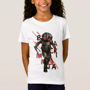 Aquaman Black Manta Scattered Typografy Graphic T-Shirt