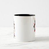Aquaman | Black Manta Scattered Typografy Graphic Zweifarbige Tasse (Mittel)