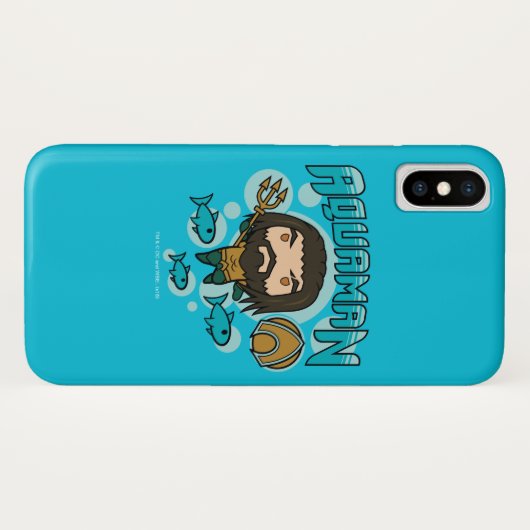 Aquaman | Chibi Aquaman Undersea Graphic Case-Mate iPhone Hülle (Rückseite (Horizontal))