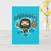 Aquaman | Chibi Aquaman Undersea Graphic Karte (Gelbe Blume)