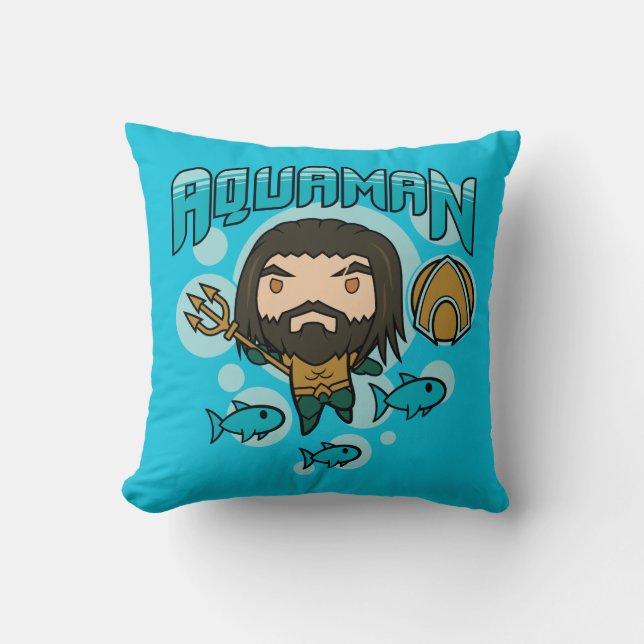Aquaman | Chibi Aquaman Undersea Graphic Kissen (Vorderseite)