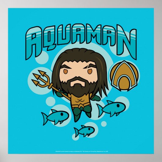 Aquaman | Chibi Aquaman Undersea Graphic Poster (Vorne)