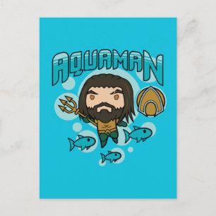 Aquaman   Chibi Aquaman Undersea Graphic Postkarte