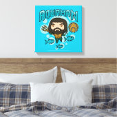 Aquaman | Chibi Aquaman unterseeische Grafik Leinwanddruck (Insitu (Schlafzimmer))