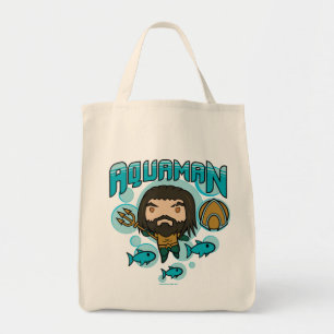 Aquaman   Chibi Aquaman unterseeische Grafik Tragetasche