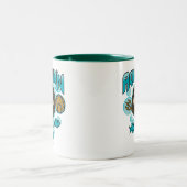 Aquaman | Chibi Aquaman unterseeische Grafik Zweifarbige Tasse (Mittel)