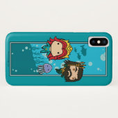 Aquaman | Chibi Mera & Aquaman Undersea Graphic Case-Mate iPhone Hülle (Rückseite (Horizontal))