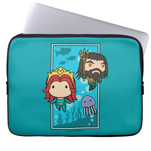 Aquaman | Chibi Mera & Aquaman Undersea Graphic Laptopschutzhülle (Vorderseite)