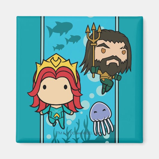 Aquaman | Chibi Mera & Aquaman Undersea Graphic Magnet (Vorne)