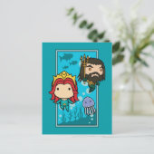 Aquaman | Chibi Mera & Aquaman Undersea Graphic Postkarte (Stehend Vorderseite)
