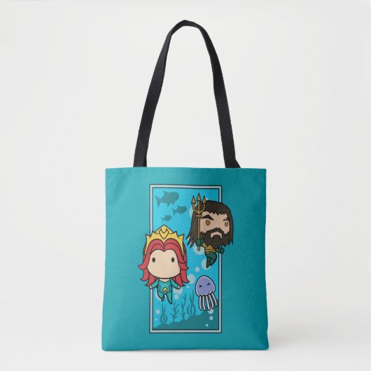 Aquaman | Chibi Mera & Aquaman Undersea Graphic Tasche (Vorderseite)