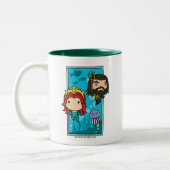 Aquaman | Chibi Mera & Aquaman Undersea Graphic Zweifarbige Tasse (Links)