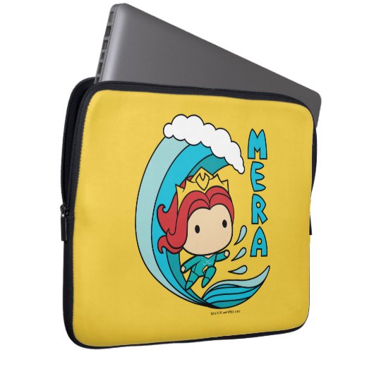 Aquaman | Chibi Mera Riding Wave Graphic Laptopschutzhülle (Vorne Rechts)