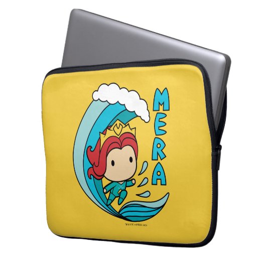 Aquaman | Chibi Mera Riding Wave Graphic Laptopschutzhülle (Vorderseite Links)