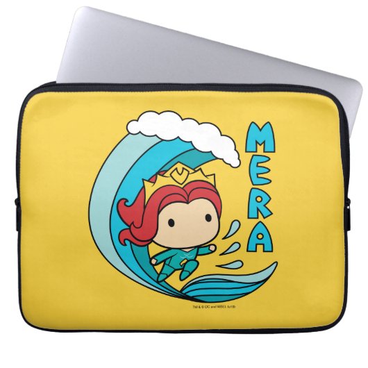 Aquaman | Chibi Mera Riding Wave Graphic Laptopschutzhülle (Vorderseite)