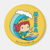 Aquaman | Chibi Mera Riding Wave Graphic Magnet (Vorne)