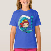 Aquaman | Chibi Mera Riding Wave Graphic T-Shirt (Vorderseite)