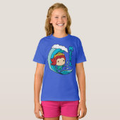 Aquaman | Chibi Mera Riding Wave Graphic T-Shirt (Vorne ganz)