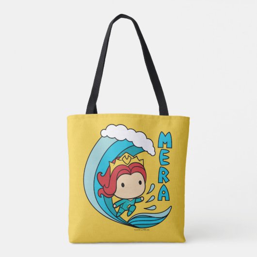 Aquaman | Chibi Mera Riding Wave Graphic Tasche (Rückseite)