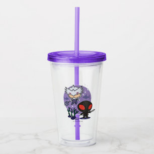 Aquaman Chibi Orm & Black Manta Undersea Graphic Acryltrinkbecher