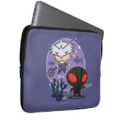 Aquaman | Chibi Orm & Black Manta Undersea Graphic Laptopschutzhülle (Vorne Rechts)