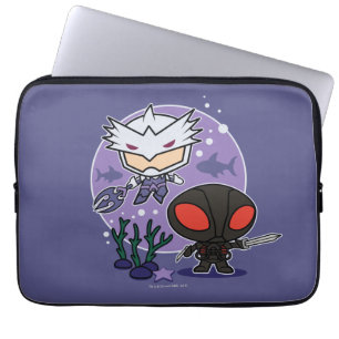 Aquaman   Chibi Orm & Black Manta Undersea Graphic Laptopschutzhülle