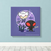 Aquaman | Chibi Orm & Black Manta Undersea Graphic Leinwanddruck (Insitu (Holzboden))