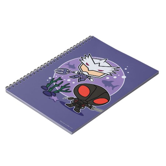 Aquaman | Chibi Orm & Black Manta Undersea Graphic Notizblock (Linke Seite)