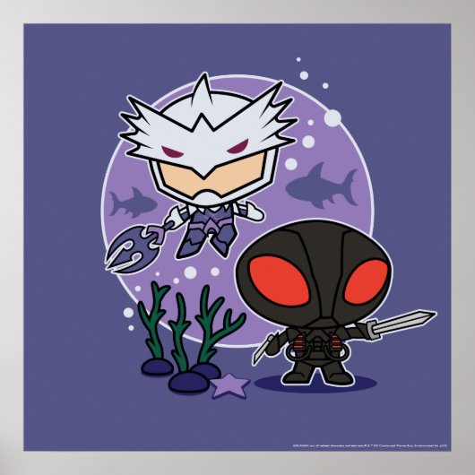 Aquaman | Chibi Orm & Black Manta Undersea Graphic Poster (Vorne)
