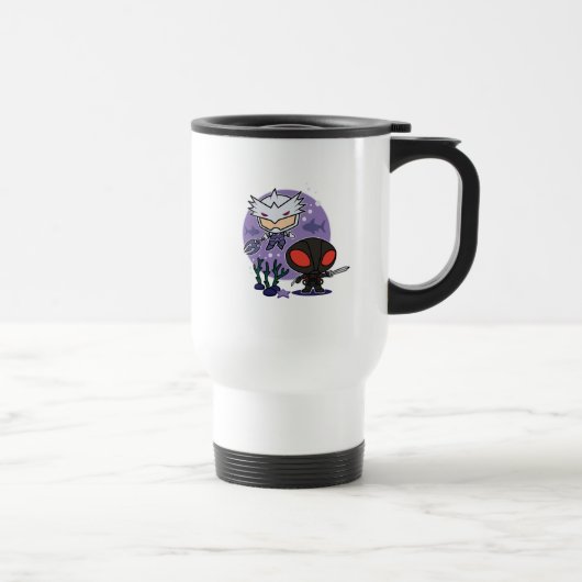 Aquaman | Chibi Orm & Black Manta Undersea Graphic Reisebecher (Rechts)