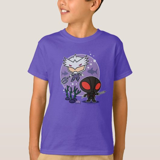 Aquaman | Chibi Orm & Black Manta Undersea Graphic T-Shirt (Vorderseite)