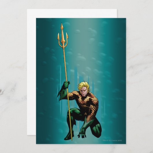 Aquaman Crouching Einladung (Vorne/Hinten)