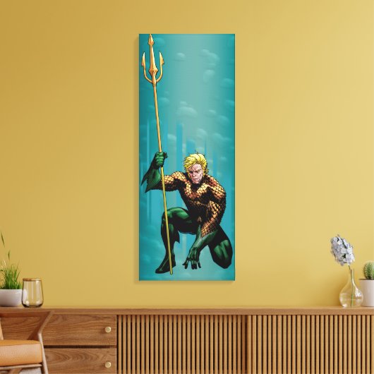 Aquaman Crouching Leinwanddruck (Insitu (Wohnzimmer))